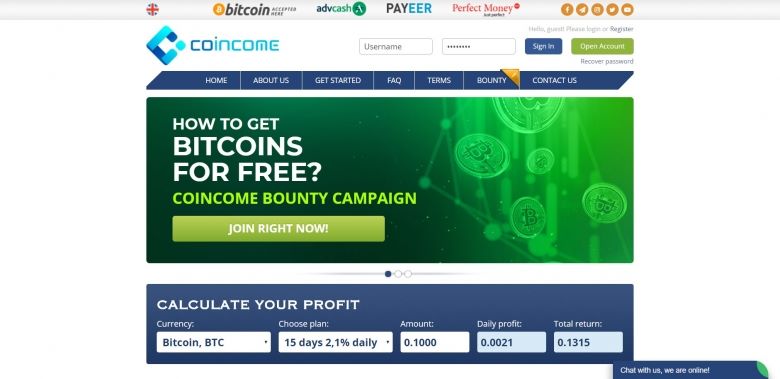 CoinCome.info — Запускает конкурс в Facebook.