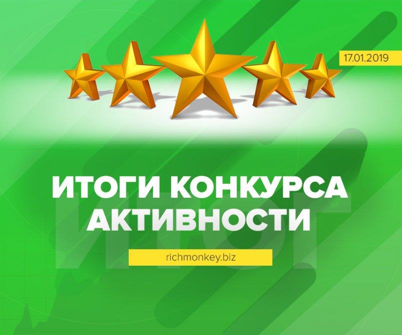 Итоги конкурса активности на блоге с 1-го по 15-е января 2019 года