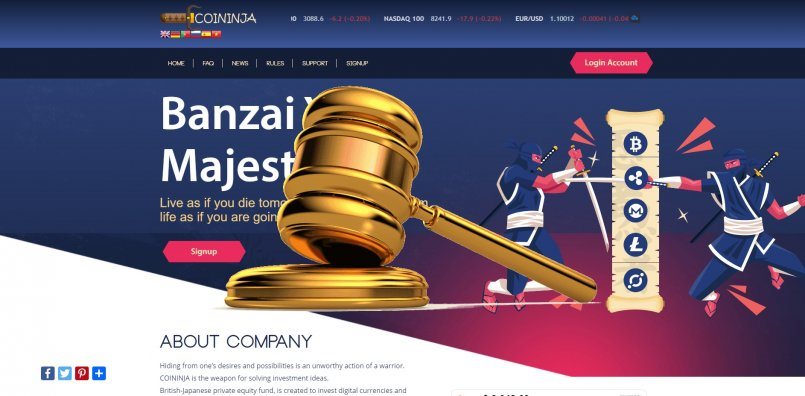 Coininja.net — SCAM! Компенсации выплачены.