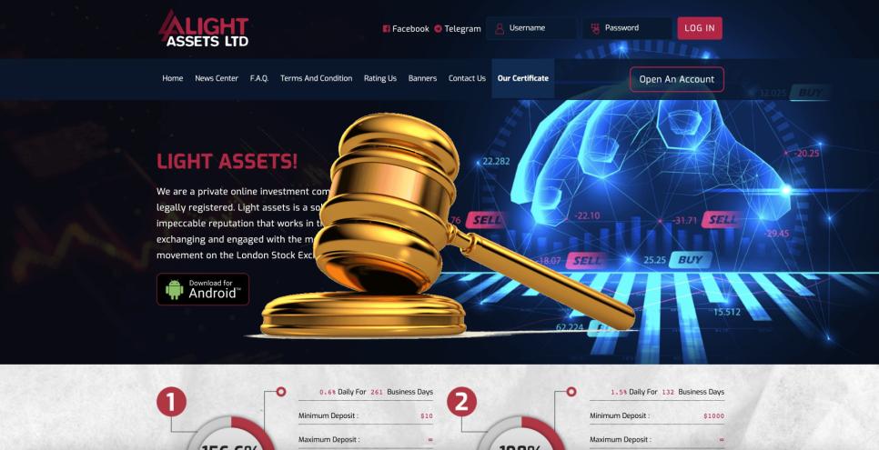 Lightassetsltd.com — SCAM! Компенсации выплачены.