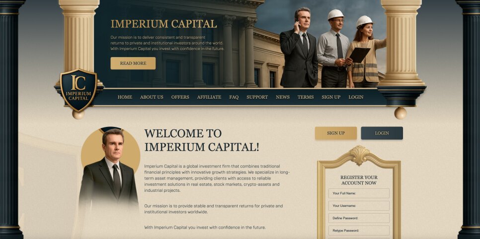 Join Imperium Capital – a cool opportunity for stable earnings of 0.3% per day