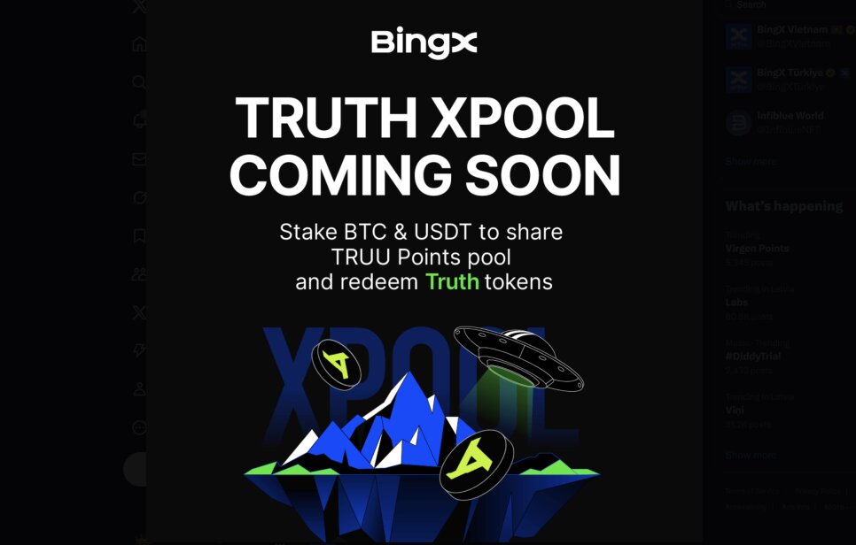 Xpool Truth (TRUU) on BingX: Staking USDT, BTC
