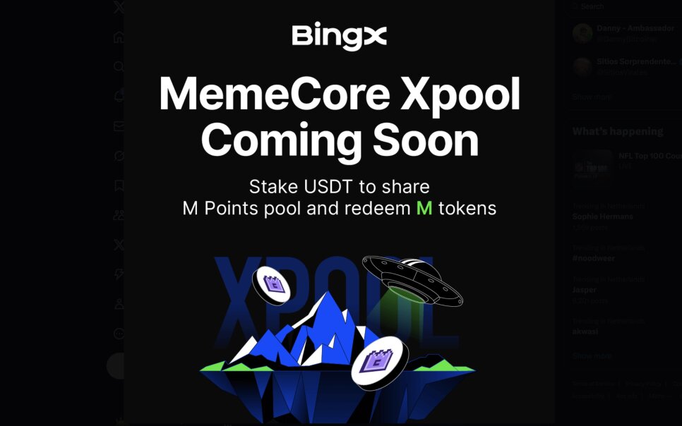 Xpool MemeCore (M) on BingX: Staking USDT